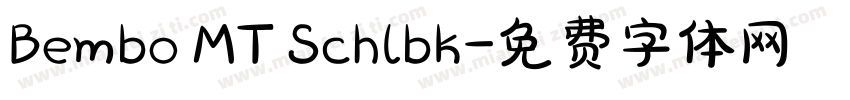 Bembo MT Schlbk字体转换